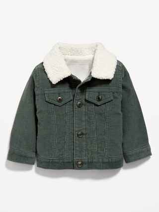 Unisex Sherpa-Trim Trucker Corduroy Jacket for Baby | Old Navy (US)