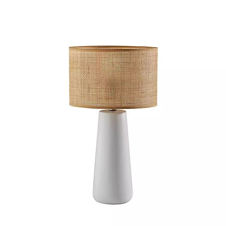 Rattan Shade White Base Table Lamp | Kirkland's Home