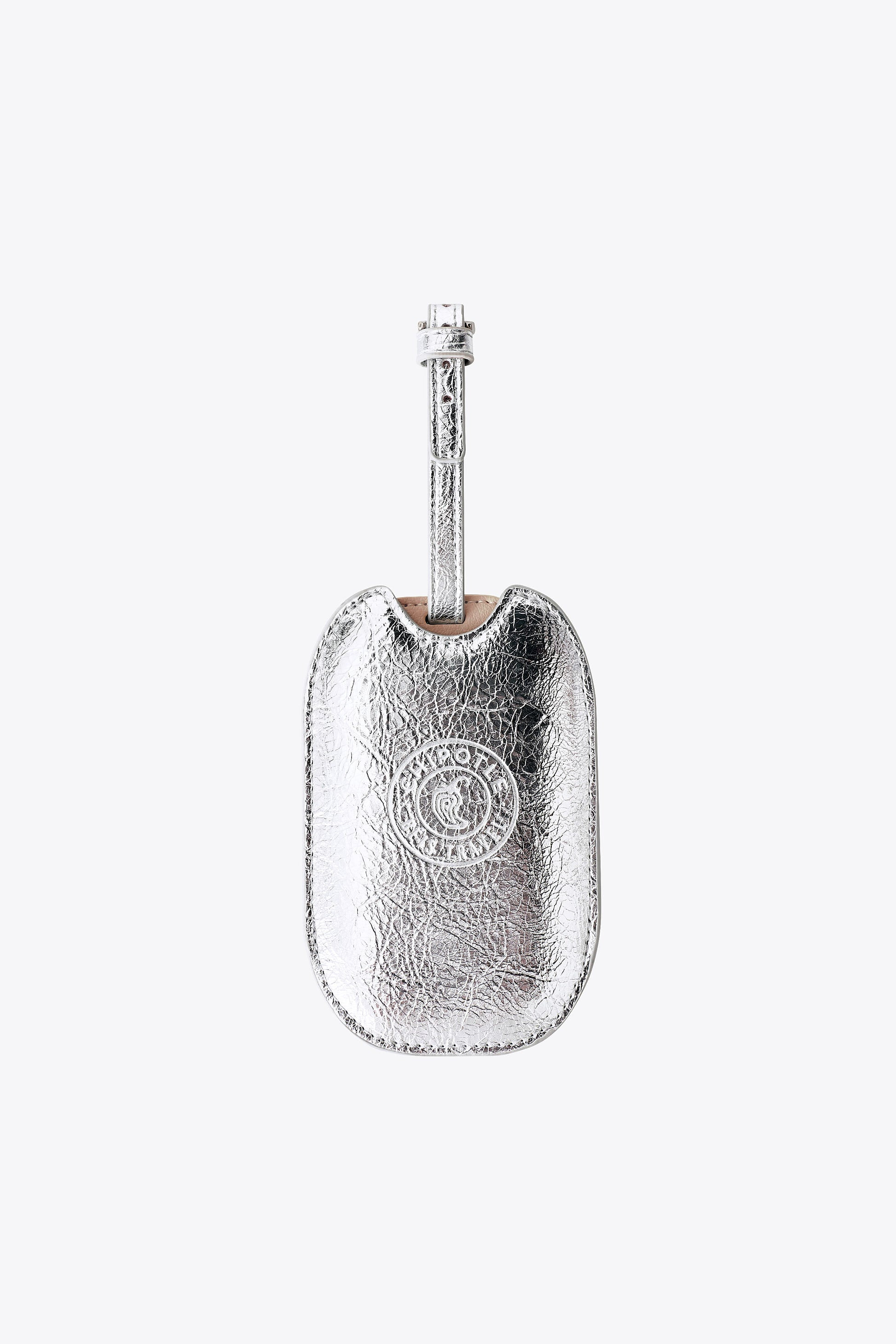 BÉIS x Chiptole 'The Luggage Tag' in Metallic - Silver Luggage Tag | BEIS