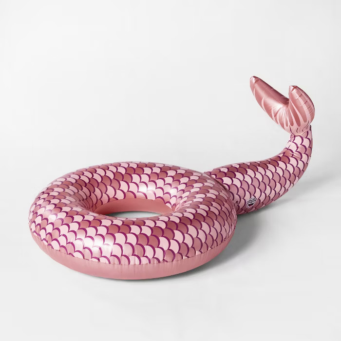 Mermaid Tail Pool Float Rose Gold - Sun Squad™ | Target
