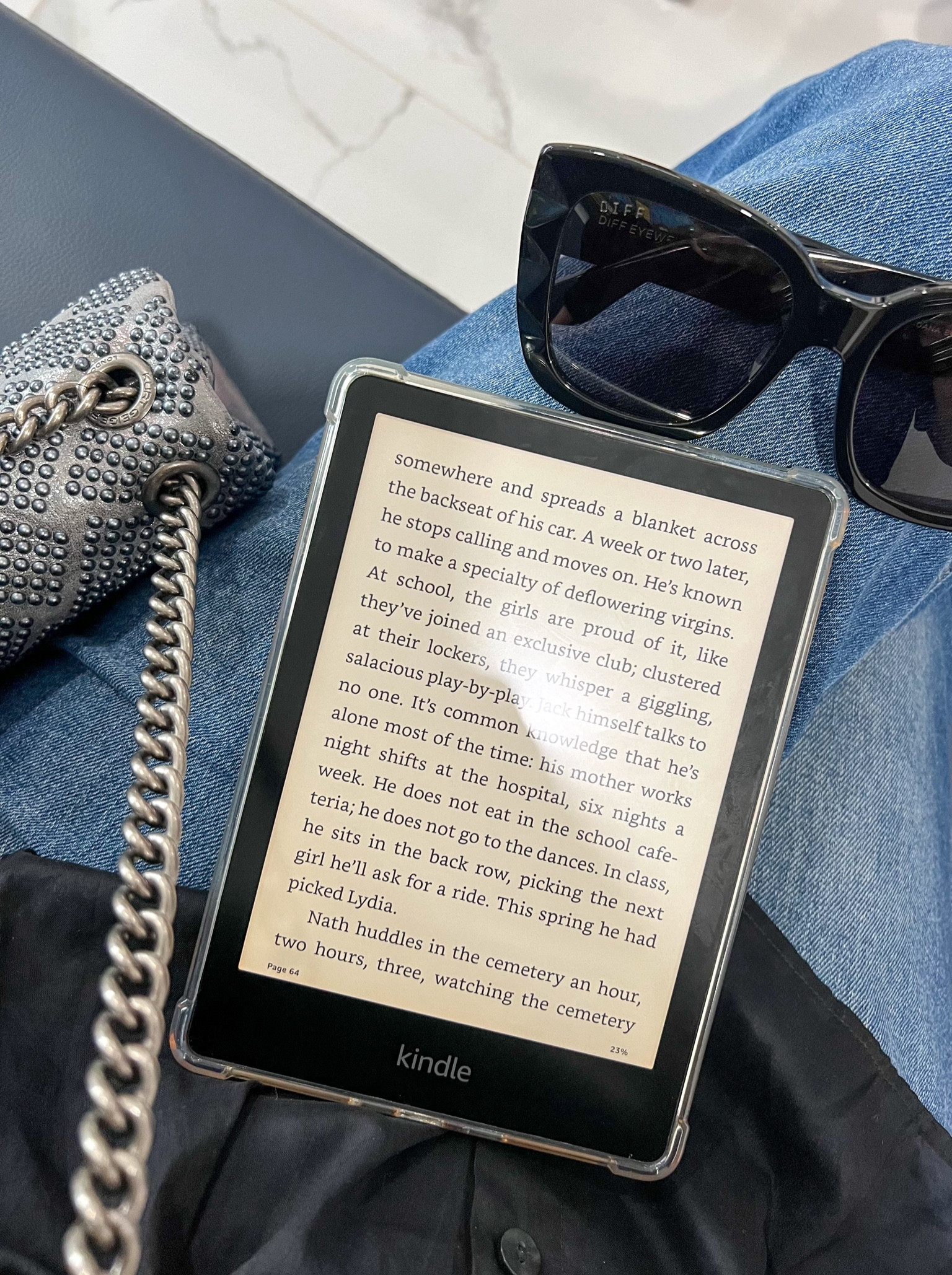 Kindle paperwhite 16 G
Amazon finds
Diff black oversized sunglasses 
Silver embellished Kurt Geiger handbag
The things I never told you novel
September book club book 

#LTKItBag #LTKHome #LTKSaleAlert