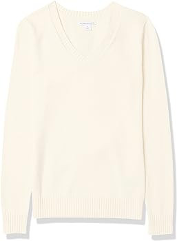 Amazon Essentials Women's Standard 100% Cotton V-Neck Sweater | Amazon (CA)