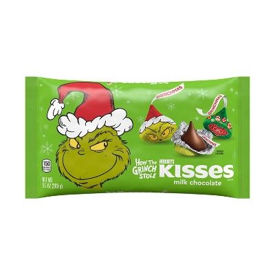 Hershey's Kisses Holiday Milk Chocolate Grinch Foils - 9.5oz | Target
