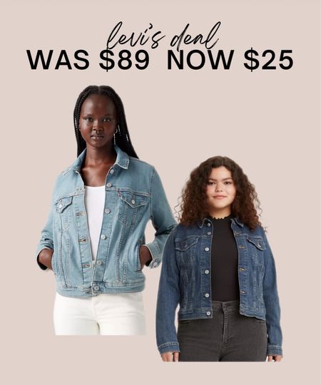 Levi’s deal was $89 now $25 original Jean jacket! 

#LTKSaleAlert #LTKFindsUnder100 #LTKFindsUnder50