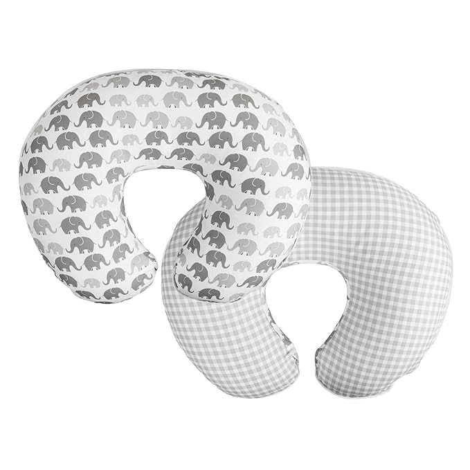 Boppy Nursing Pillow Original Support, Gray Elephants Plaid, Ergonomic Nursing Essentials for Bot... | Amazon (US)