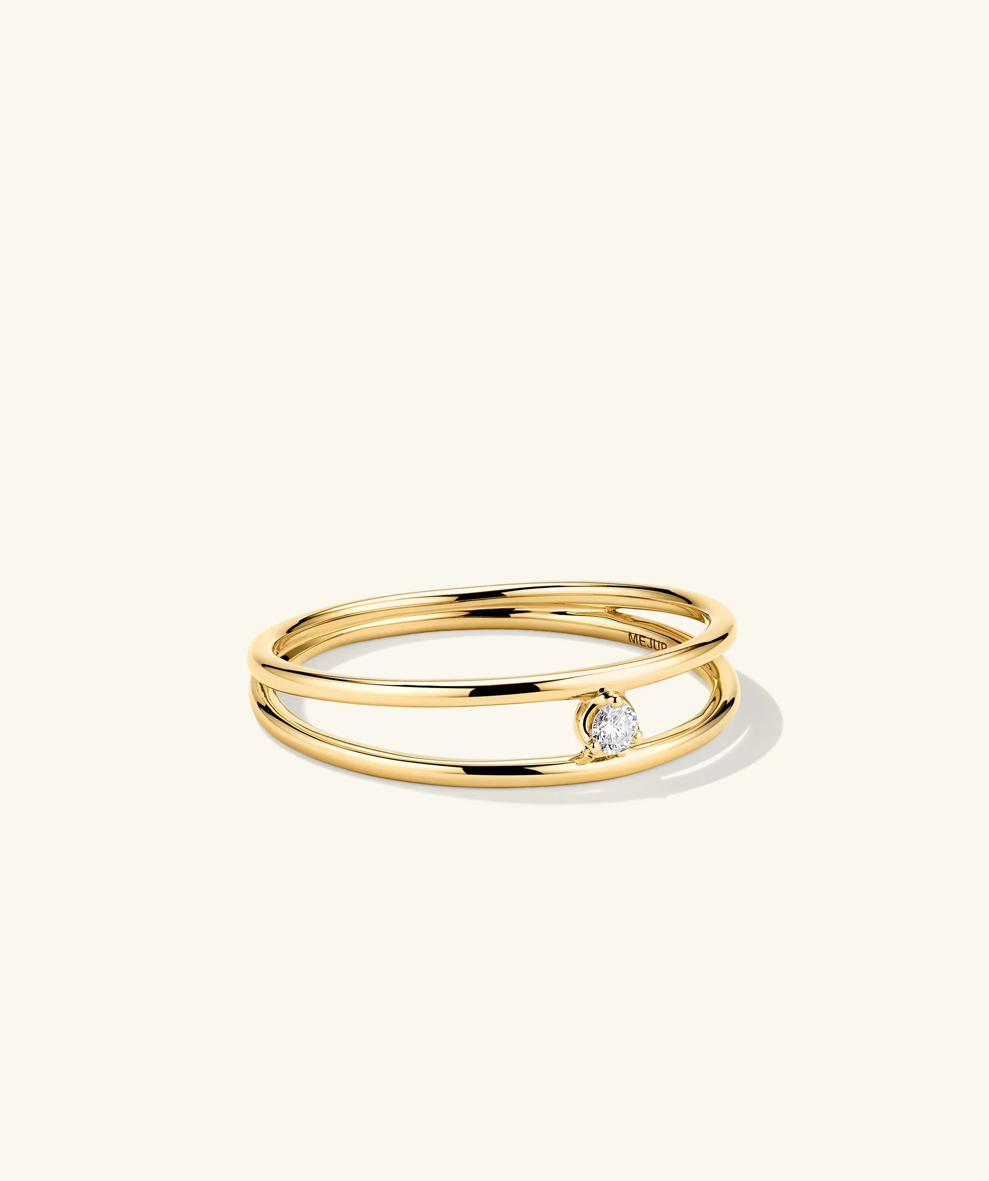 Diamond Double Stacker Ring | Mejuri Fine Crew