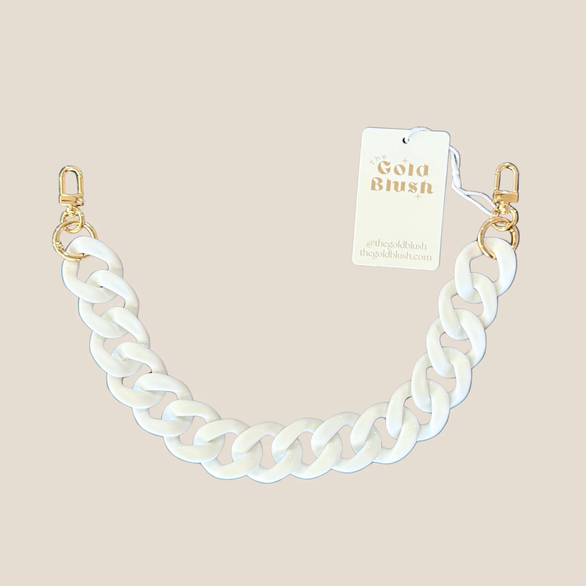 Acrylic Luxe Bag Chain | 18" Multi-Use Handle, Strap & Décor | The Gold Blush