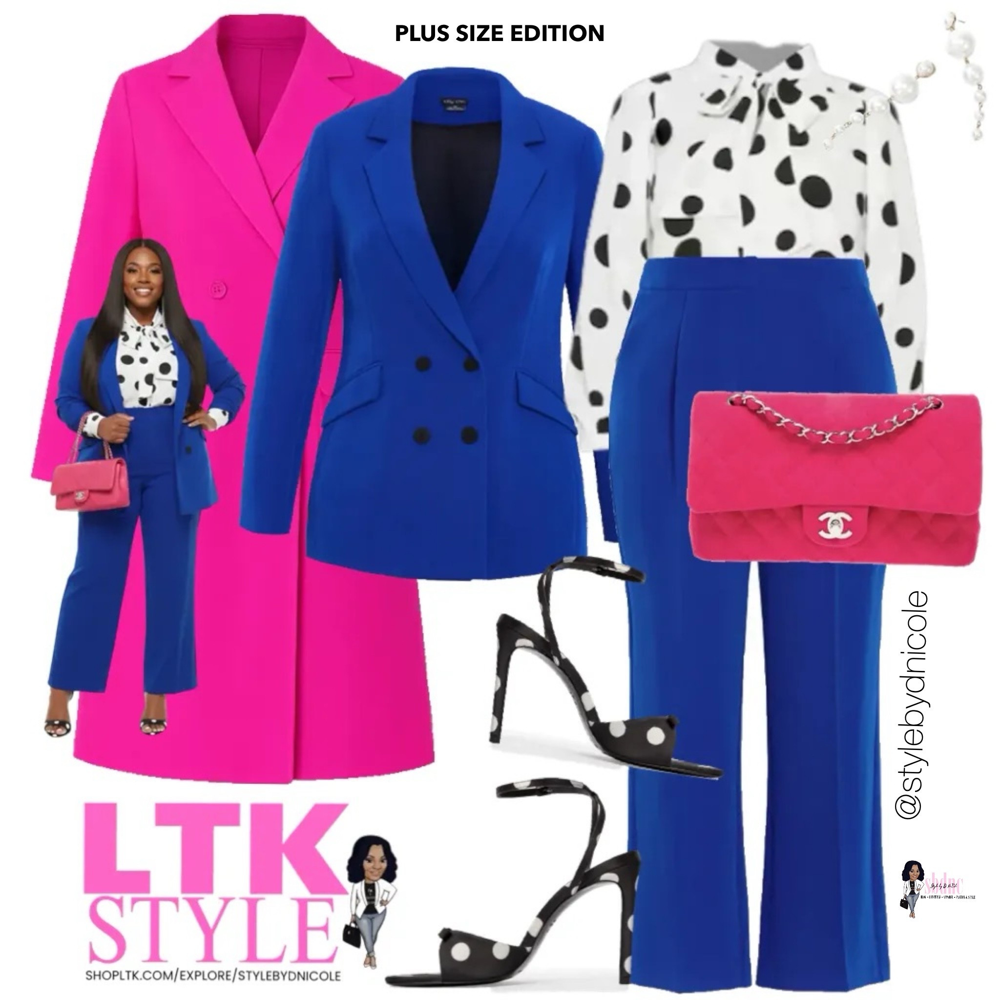 The blend of blue and hot pink, dots as an addition!

Available in sizes 12-24. 

#LTKSeasonal #LTKPlusSize
