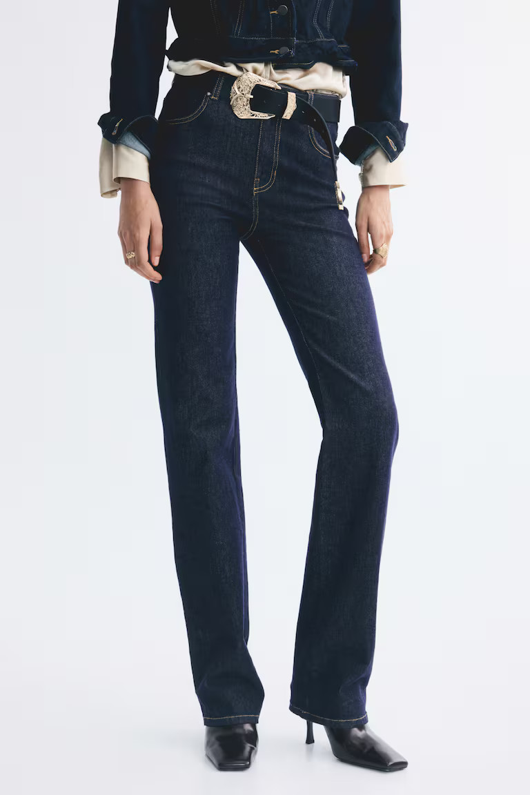 Slim Straight Regular-Waist Jeans | H&M (US, CA, MX)