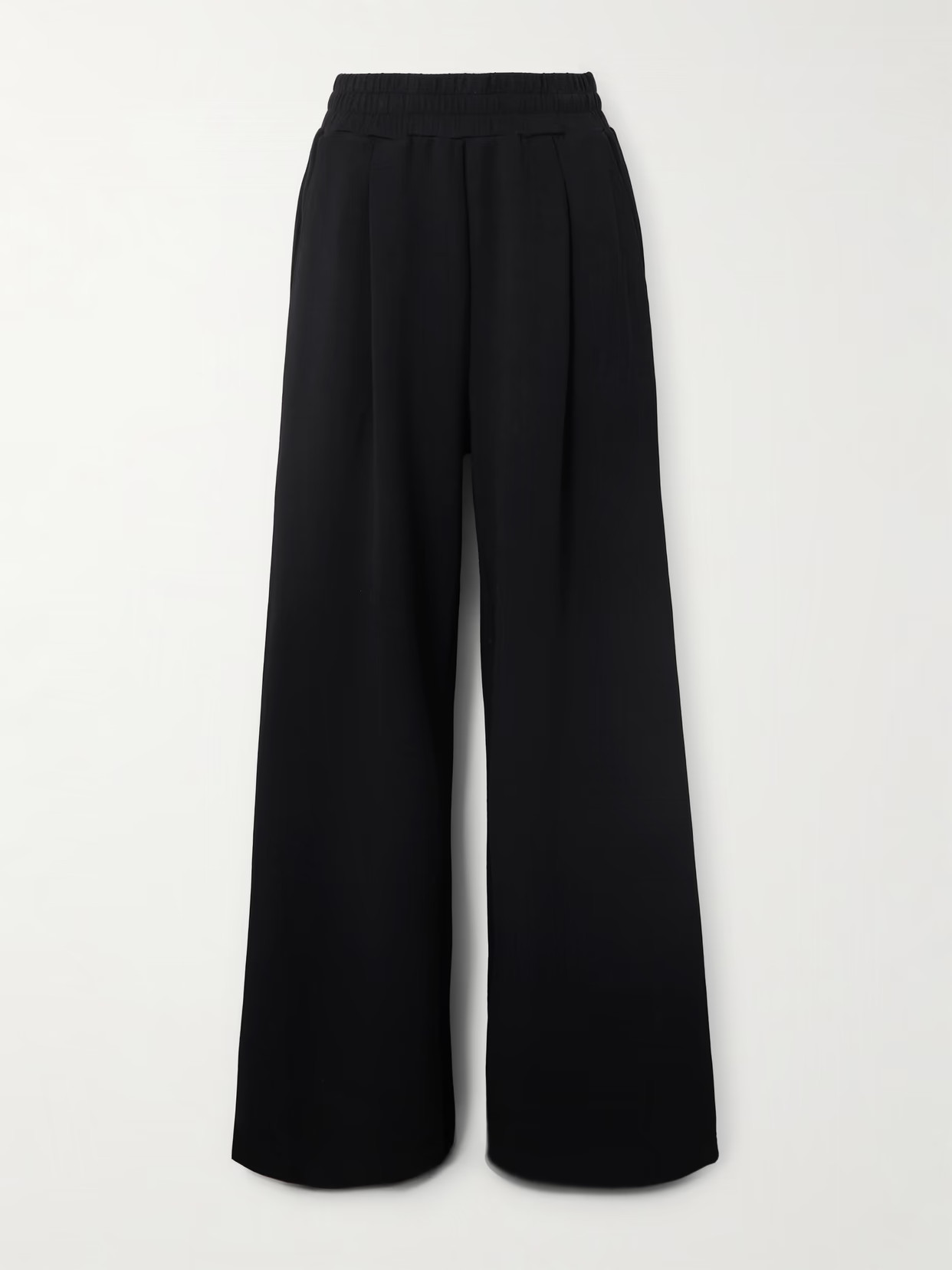 Varley - The Extra Wide Leg Pleated Doublesoft® Wide-leg Pants - Black | NET-A-PORTER (UK & EU)