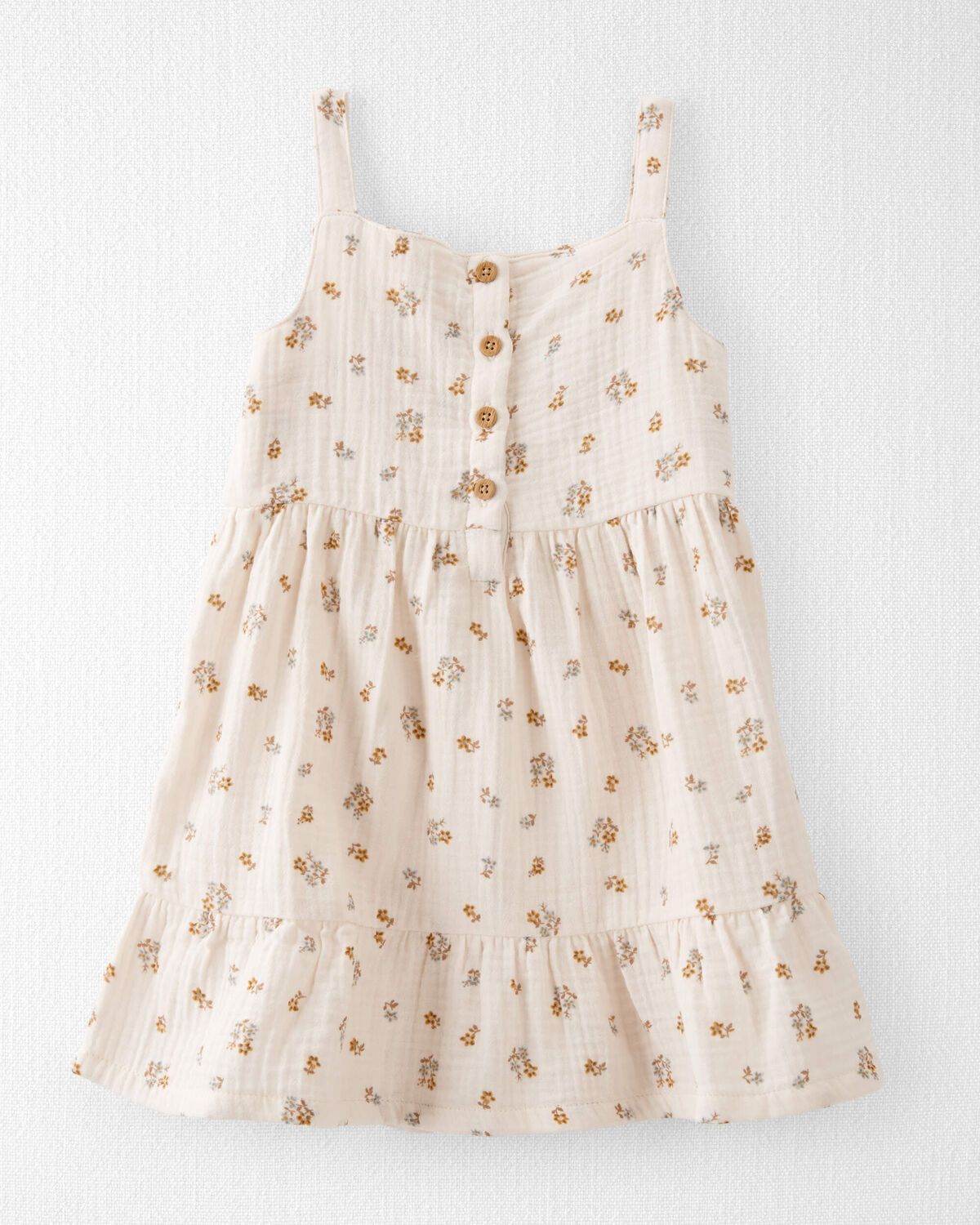 Toddler Organic Cotton Floral Print Gauze Dress | Carter's