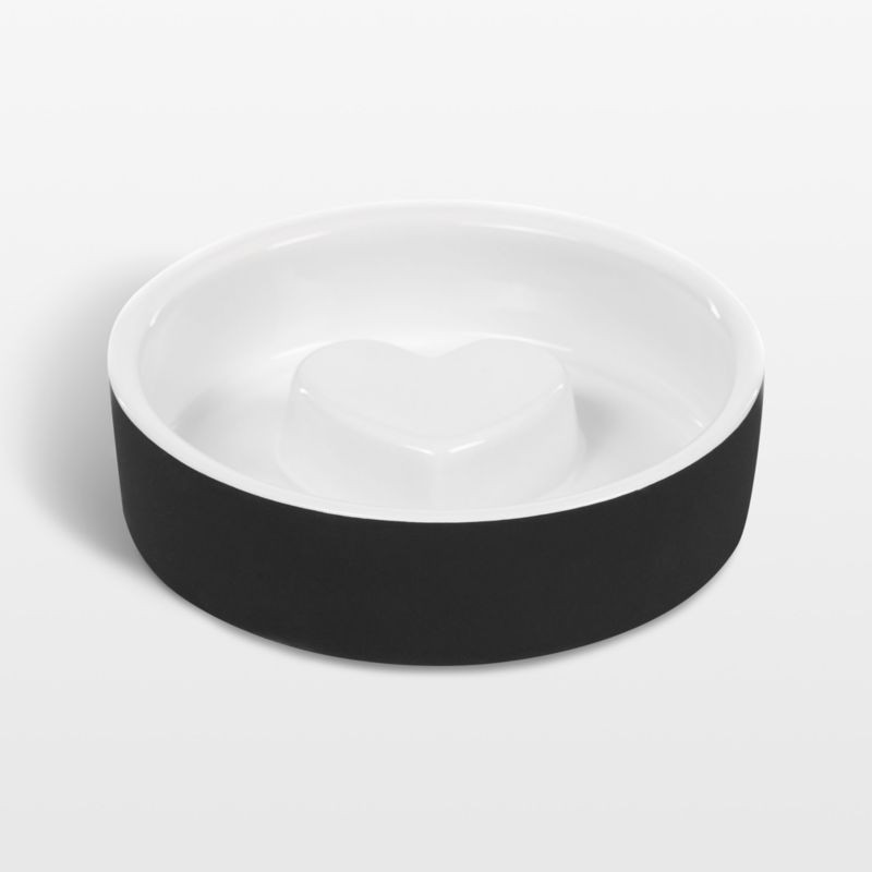 Extra Small Black Slow Feed Cat Bowl + Reviews | Crate & Barrel | Crate & Barrel