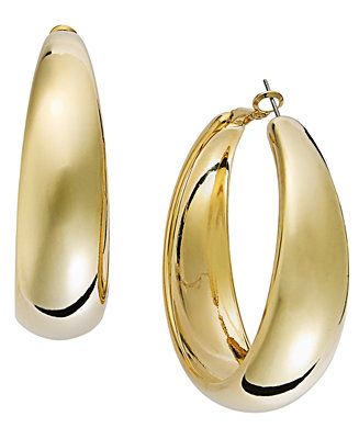 Alfani Medium Wide Tapered Hoop Earrings, 2 | Macys (US)