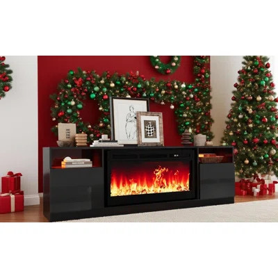 TV Stand For Tvs Up To 80" With 36" Electric Fireplace Included | Wayfair North America