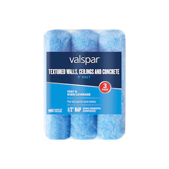Valspar 3-Pack 9-in x 1/2-in Nap Textured Walls, Ceilings, and Concrete Knit Polyester Paint Roll... | Lowe's