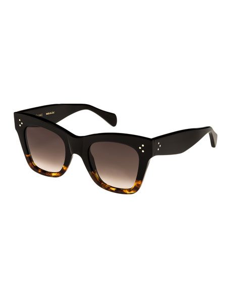 Celine Two-Tone Gradient Cat-Eye Sunglasses | Neiman Marcus