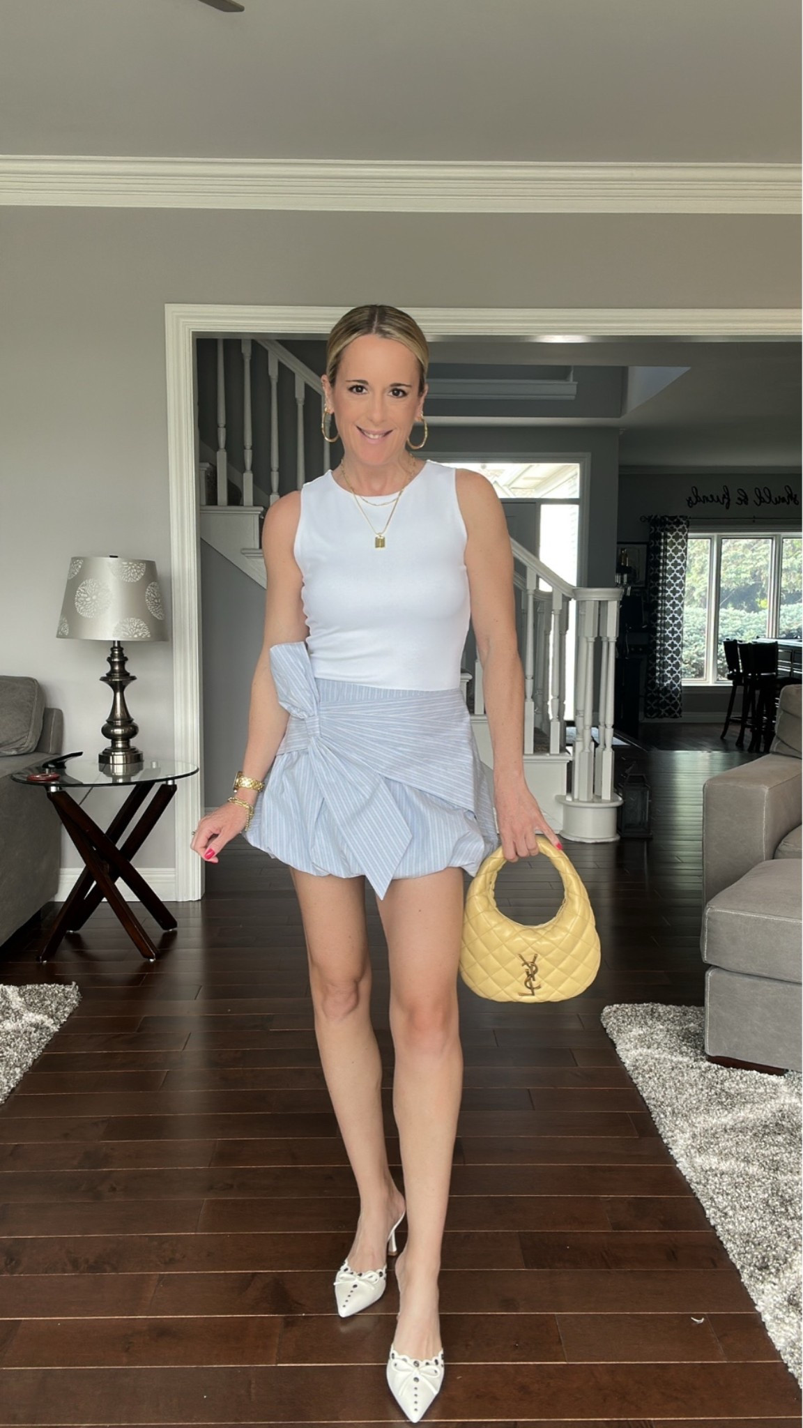 My date night outfit from this weekend. We went out to celebrate my husband’s birthday and I got so many compliments on my outfit!

date night outfit // summer style // summer outfit // ASTR the Label // bubble skirt

#LTKootd #LTKOver40 #LTKPetite