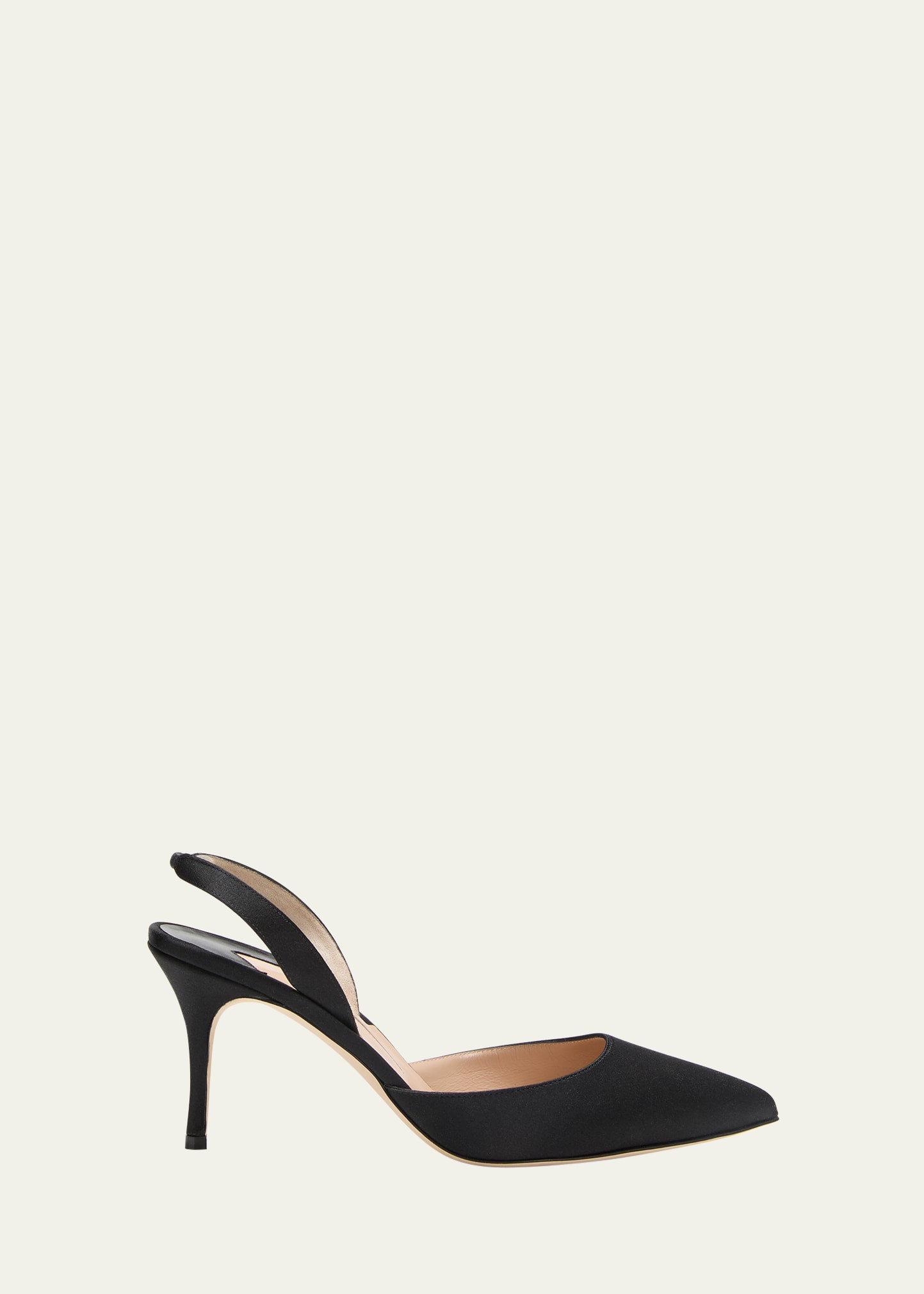 Manolo Blahnik Carolyne Satin Slingback Pumps | Bergdorf Goodman