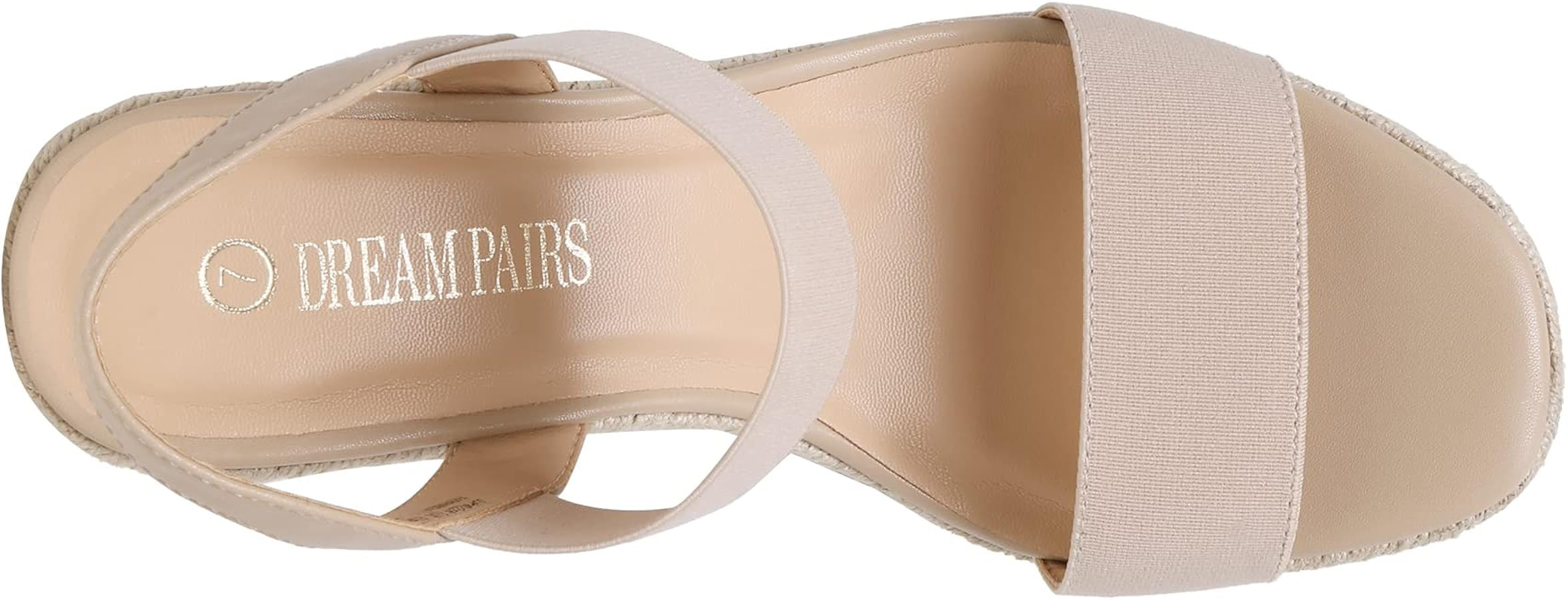 DREAM PAIRS Womens Open Toe Espadrilles Dressy Platform Sandals Slip on Elastic Ankle Strap Wedge... | Amazon (US)