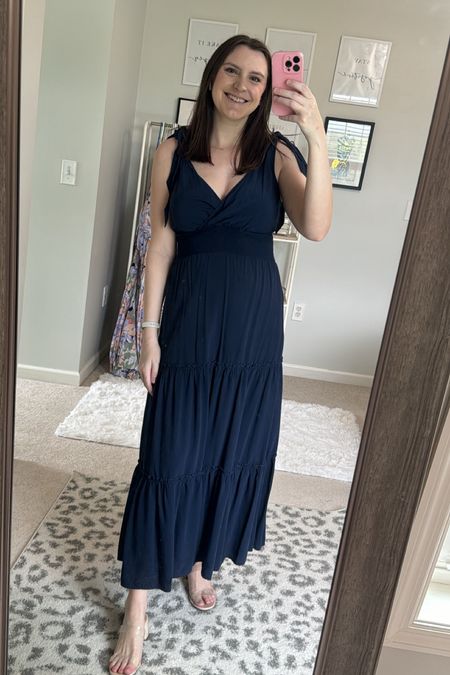 My favorite amazon maxi dress! Perfect for summer- you can dress it up or down! Tie straps and smocked waistband  

#LTKMidsize #LTKFindsUnder100 #LTKParties