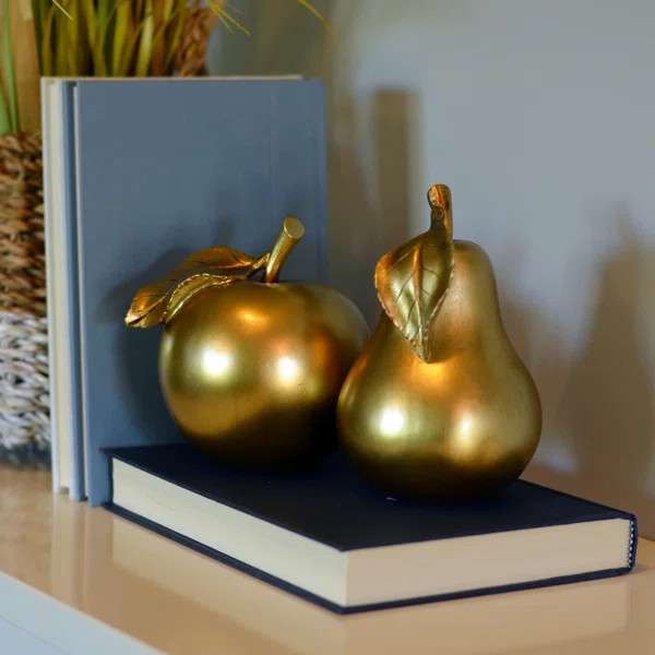 2 Piece Apple and Pear Figurine Set | Wayfair North America