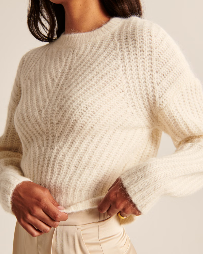 Alpaca-Blend Crew Sweater | Abercrombie & Fitch (US)