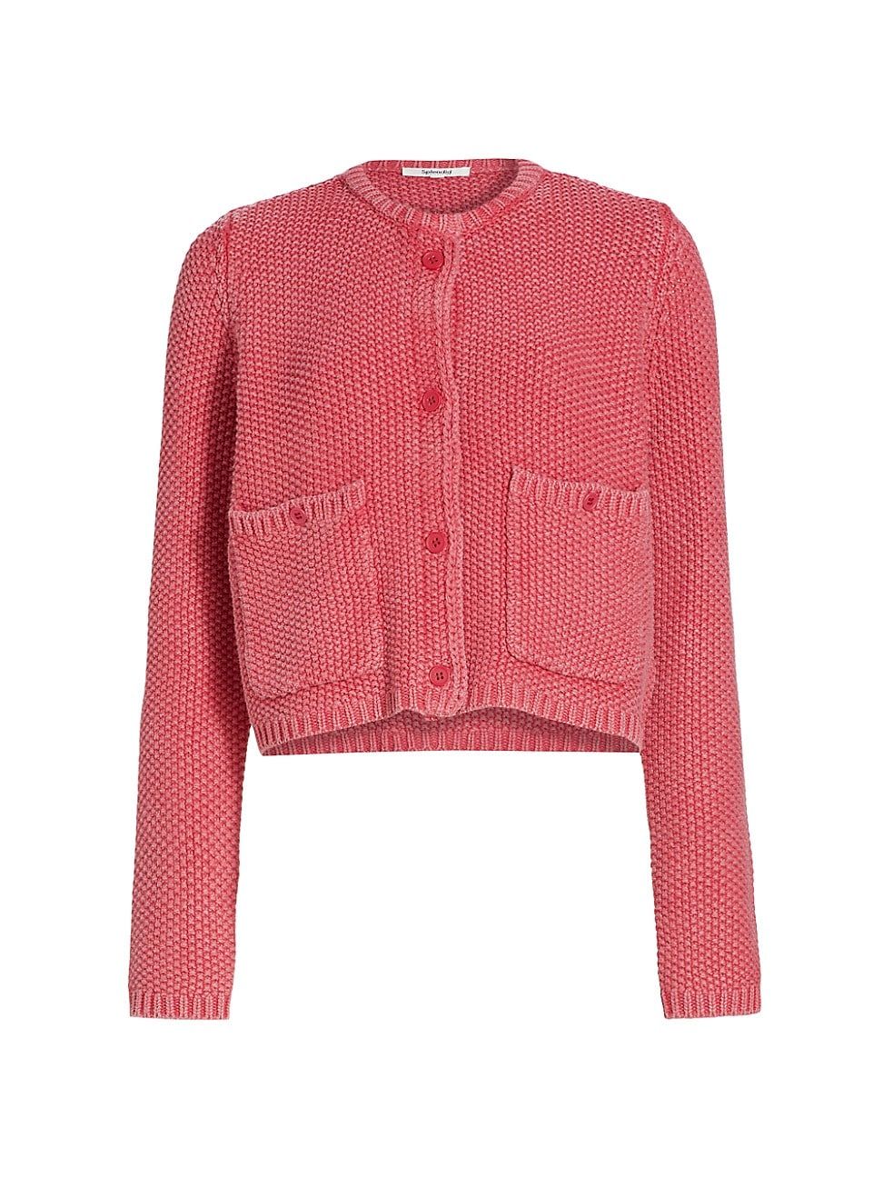 Women's Andrea Crop Cardigan - Rossa - Size XS | Saks Fifth Avenue