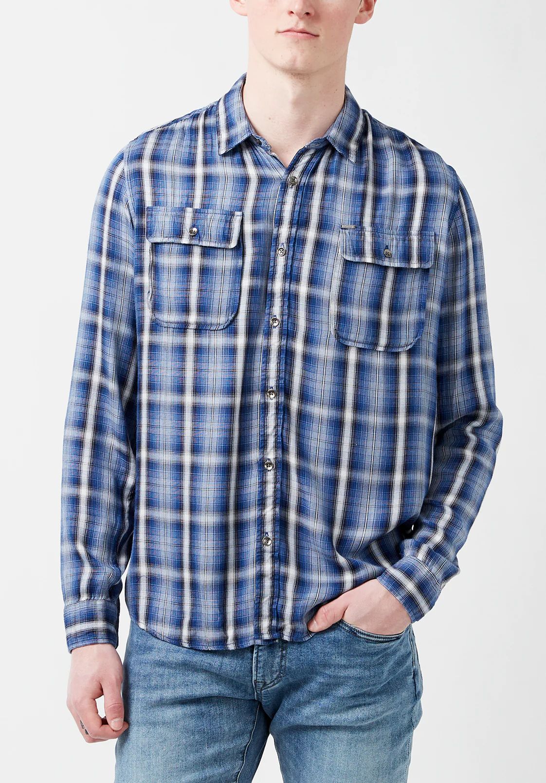 Sake Twill Plaid Shirt - BM23879 | Buffalo David Bitton