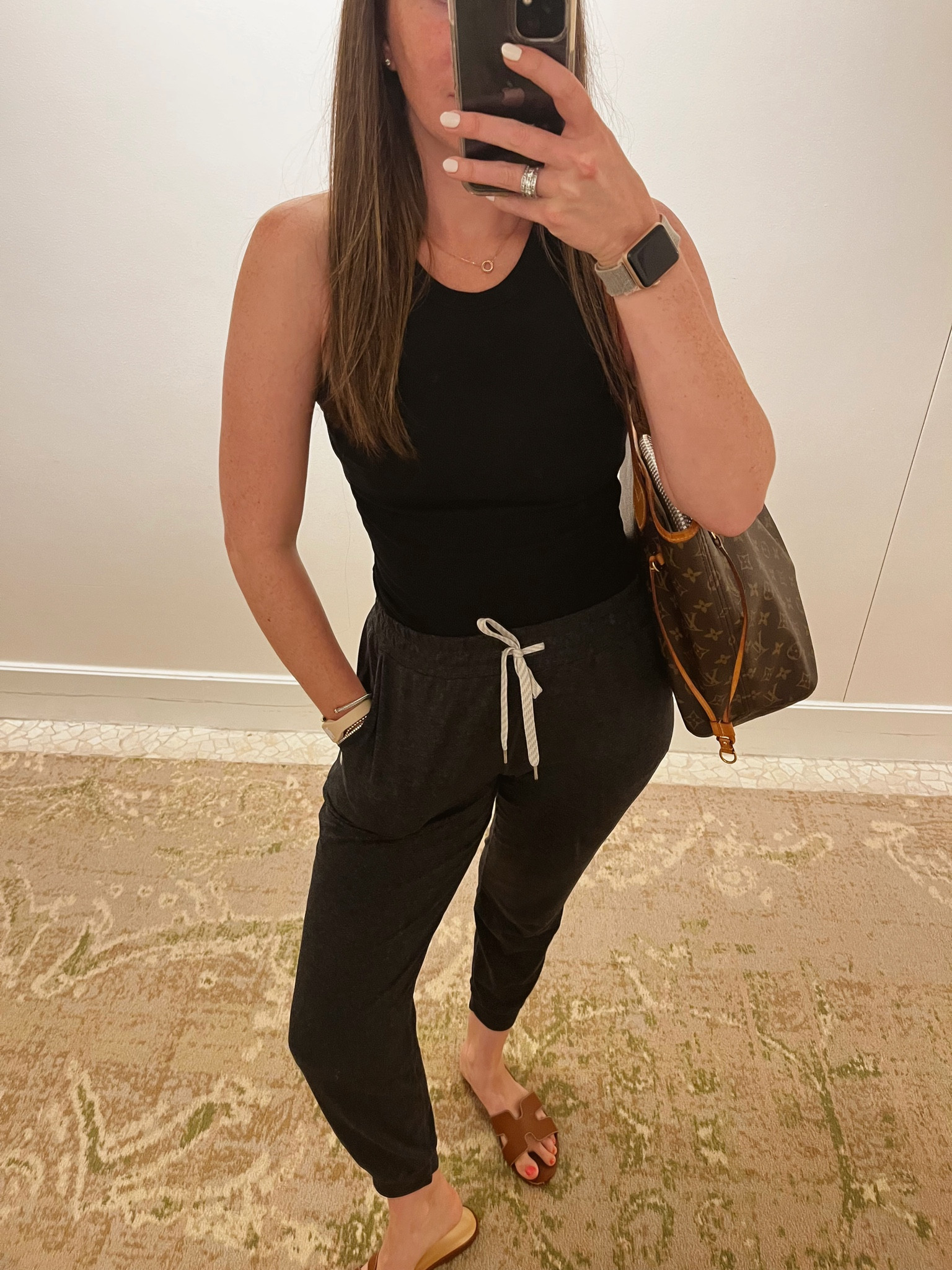 Travel day outfit, and this tank is the real mvp. Buttery soft, great fit and under $10.

#LTKstyletip #LTKunder50 #LTKtravel