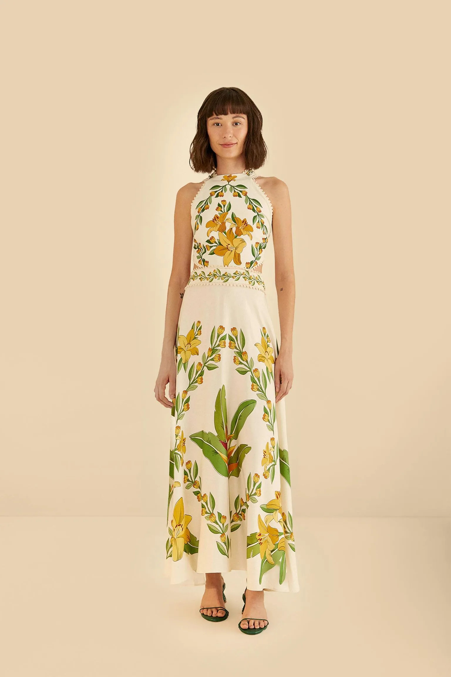 Vestido Midi Estampado Leveza Tropical | Farm Rio (BR)