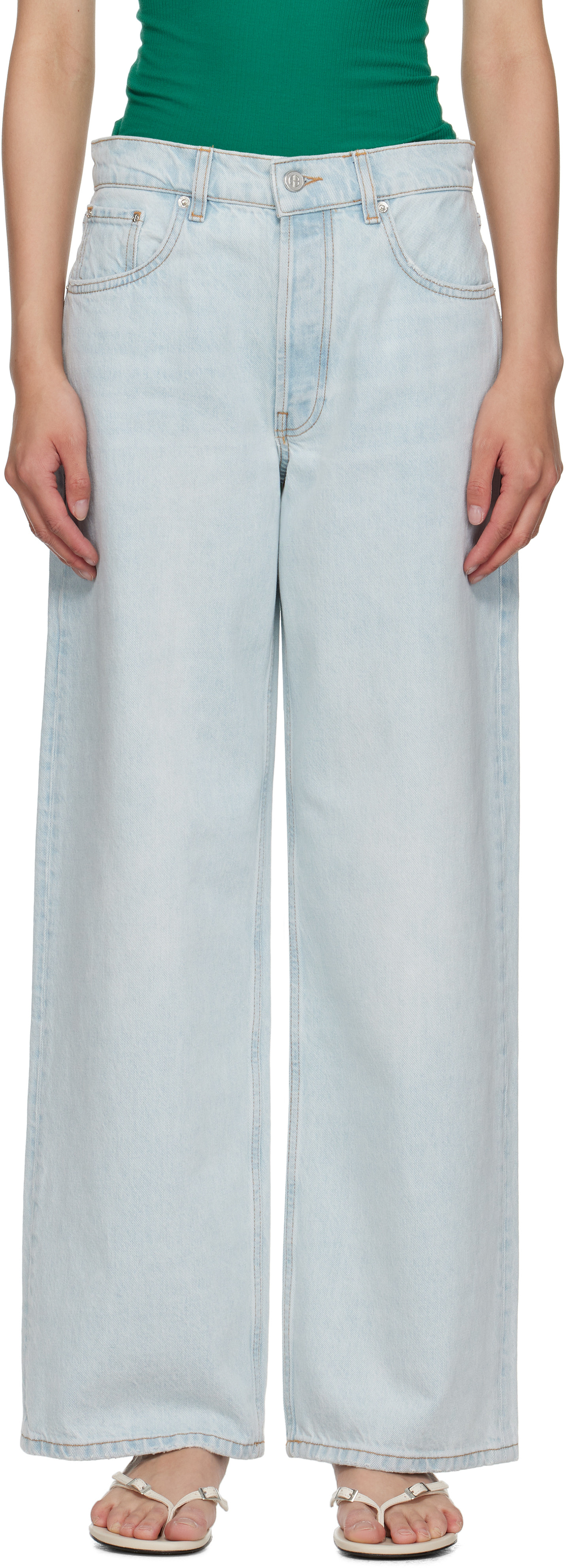 ANINE BING Blue Manon Jeans | SSENSE