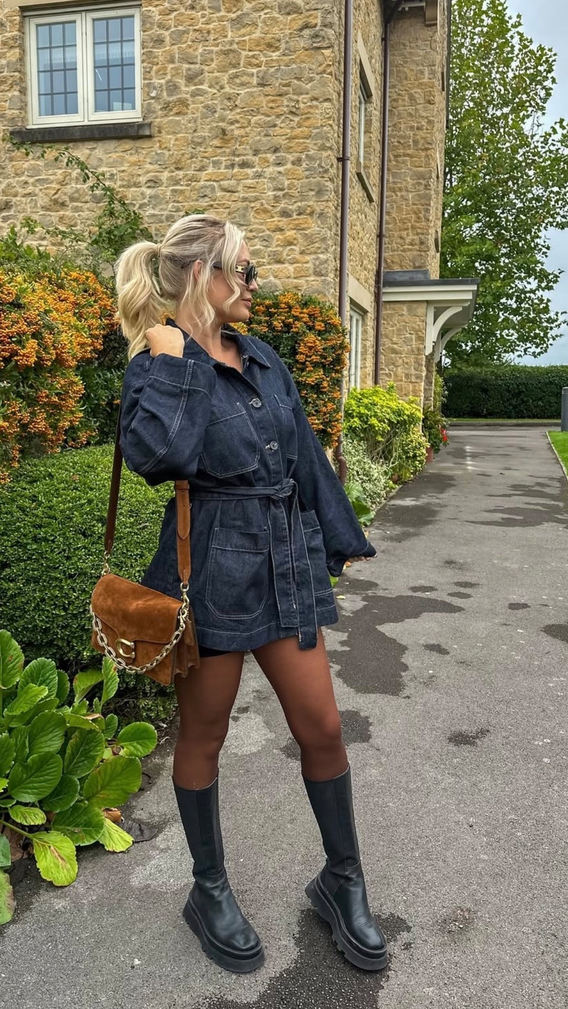 A recent autumn outfit 🍁 wearing a L in the jacket so that I could wear it as a dress - I have a black mini skirt underneath it too xxx 

Autumn outfit, denim dress, denim jacket 

#LTKautumn #LTKwinter #LTKuk