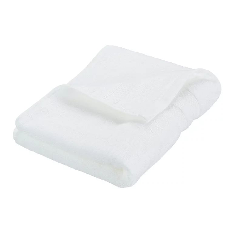 Hotel Style Turkish Cotton Bath Towel Collection Solid Print White Hand Towel - Walmart.com | Walmart (US)
