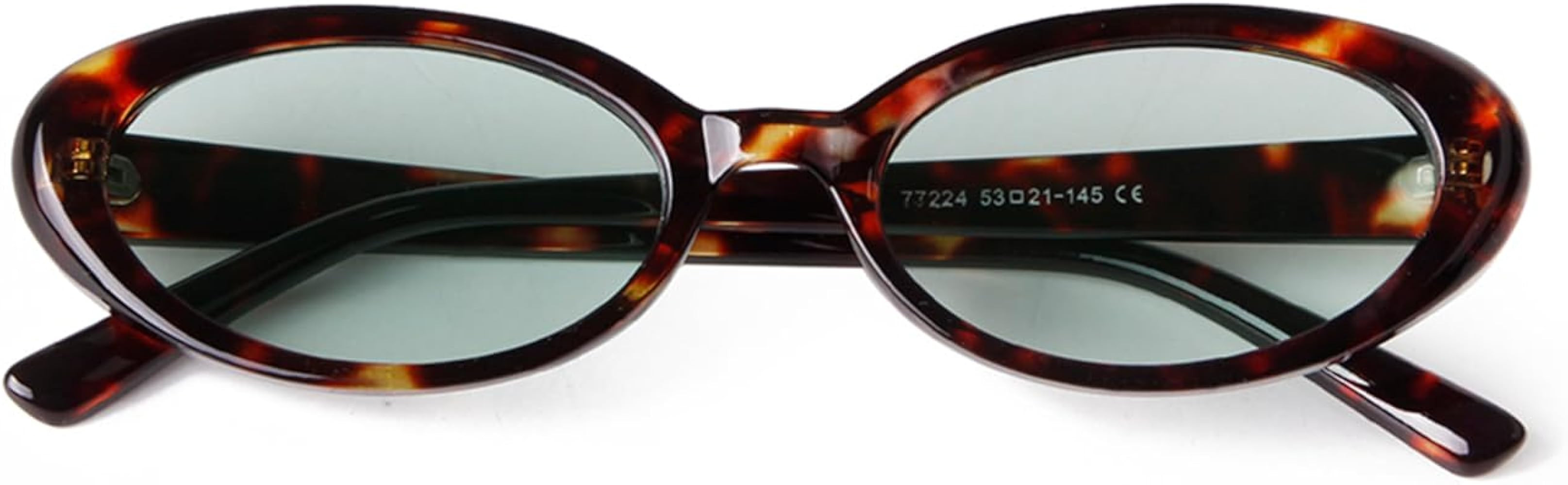 90s Sunglasses for Women Men Retro Small Oval Sunglasses | Amazon (US)