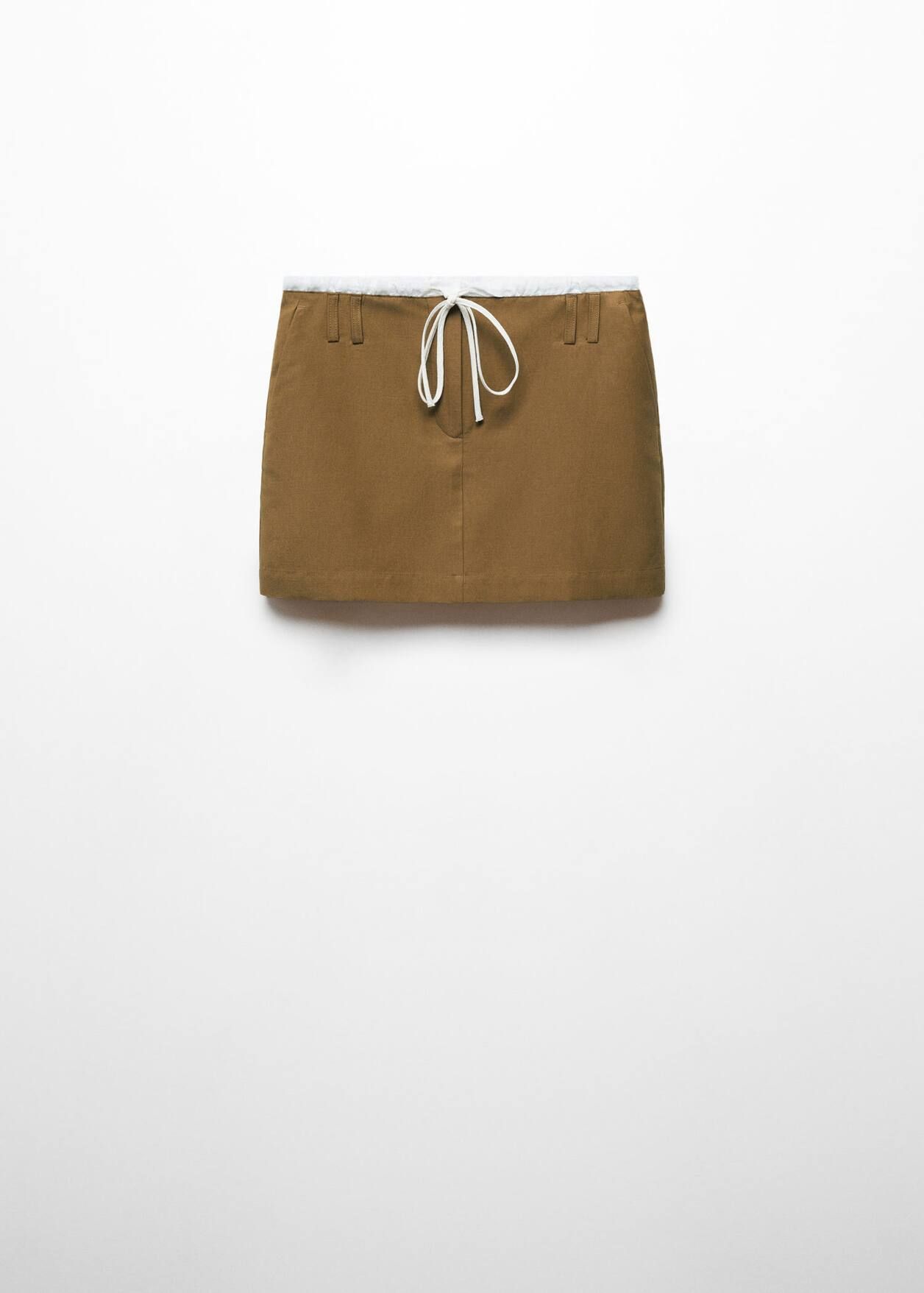 Contrast waist miniskirt -  Women | Mango United Kingdom | MANGO (UK)