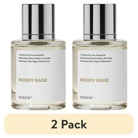 (2 pack) Dossier Woody Sage Eau De Parfum, Inspired by Jo Malone's Wood Sage & Sea Salt, Unisex Perfume, 1.7 oz | Walmart (US)