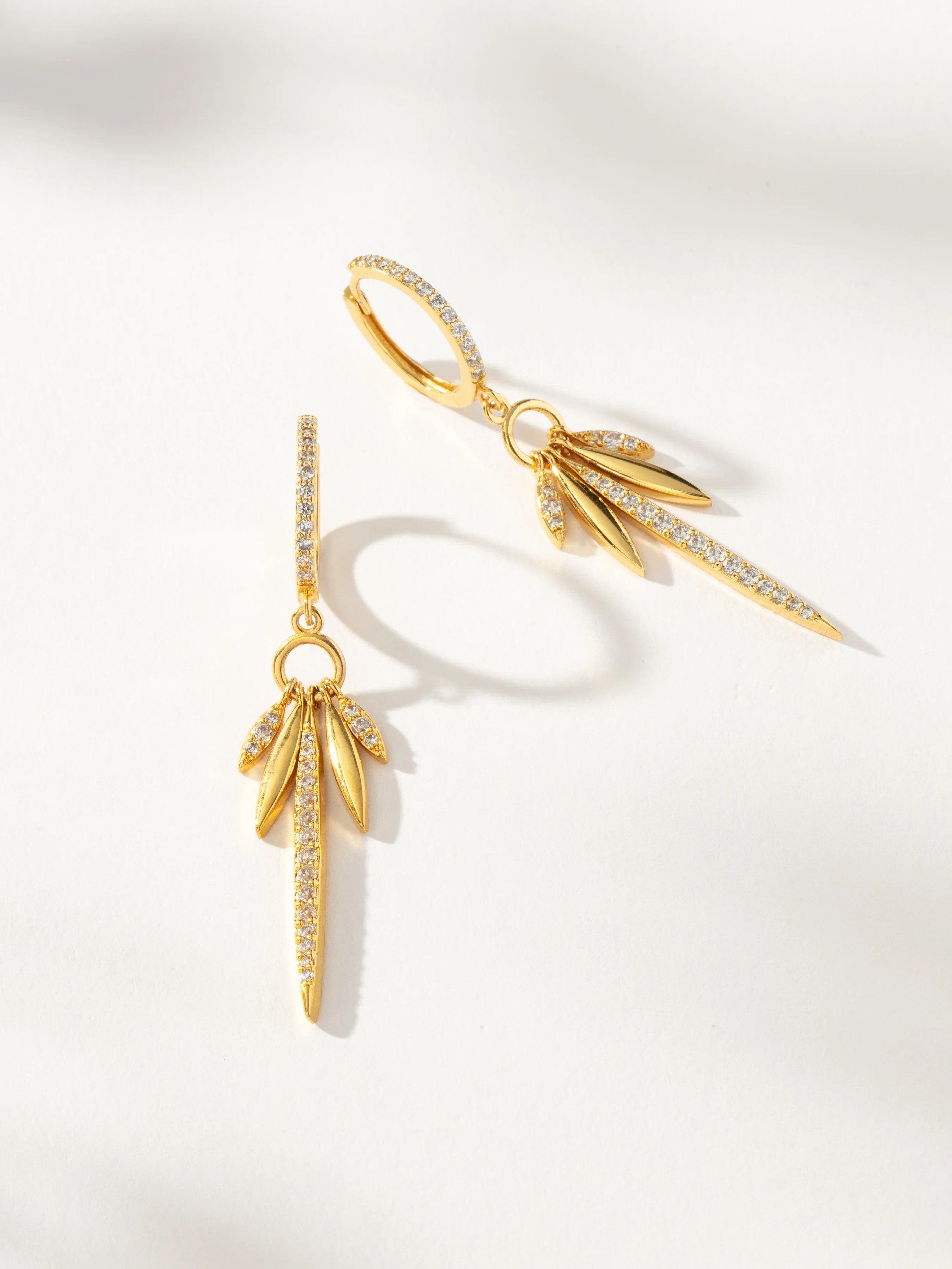 Gold Rocker Girl Statement Earrings | Hoop + Dangle | Uncommon James | Uncommon James