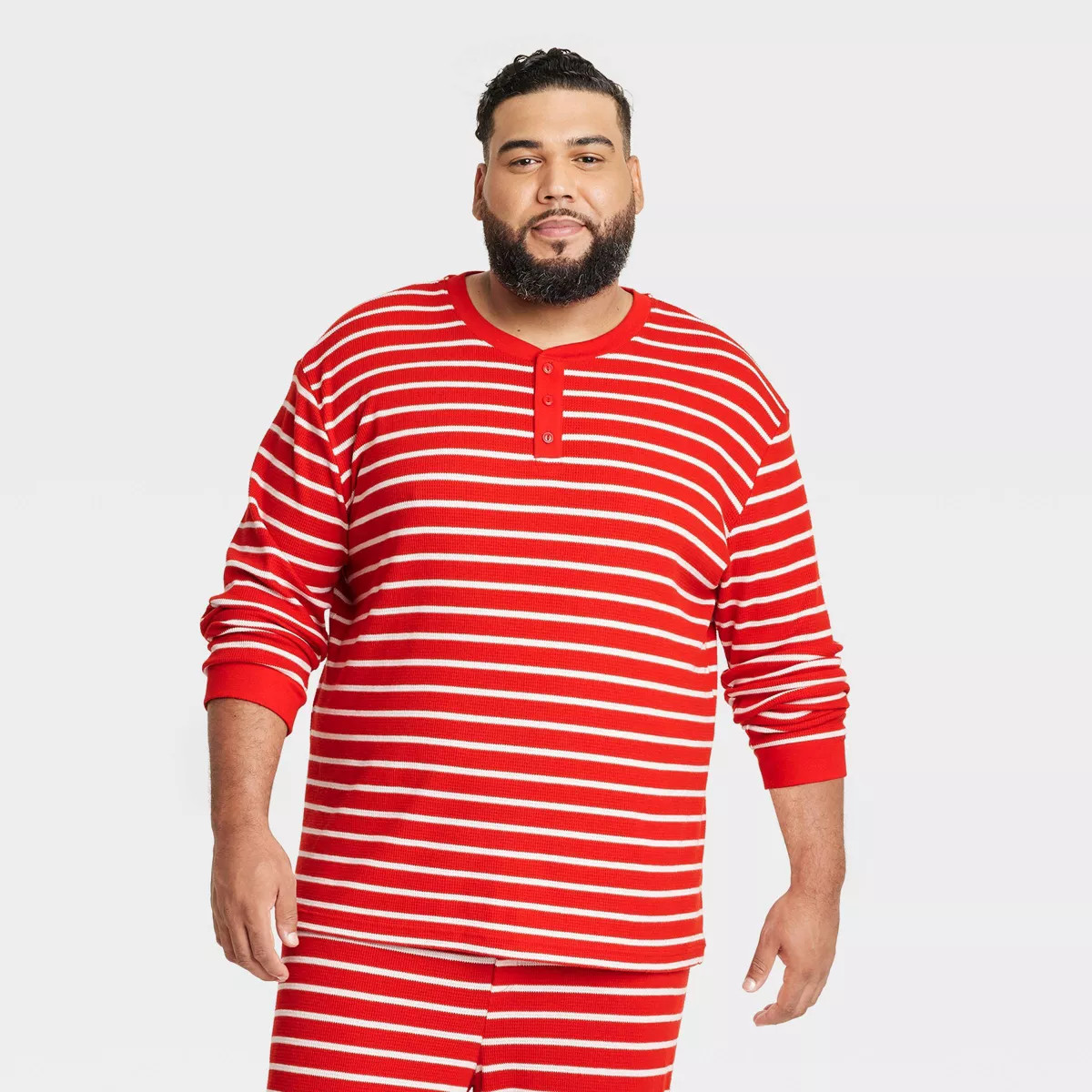 Men's Striped Matching Family Thermal Pajama Top - Wondershop™ Red | Target