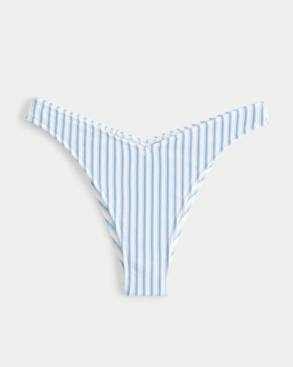 Scrunch-Ribbed V-Front High-Leg Cheekiest Bikini Bottom | Hollister (UK)