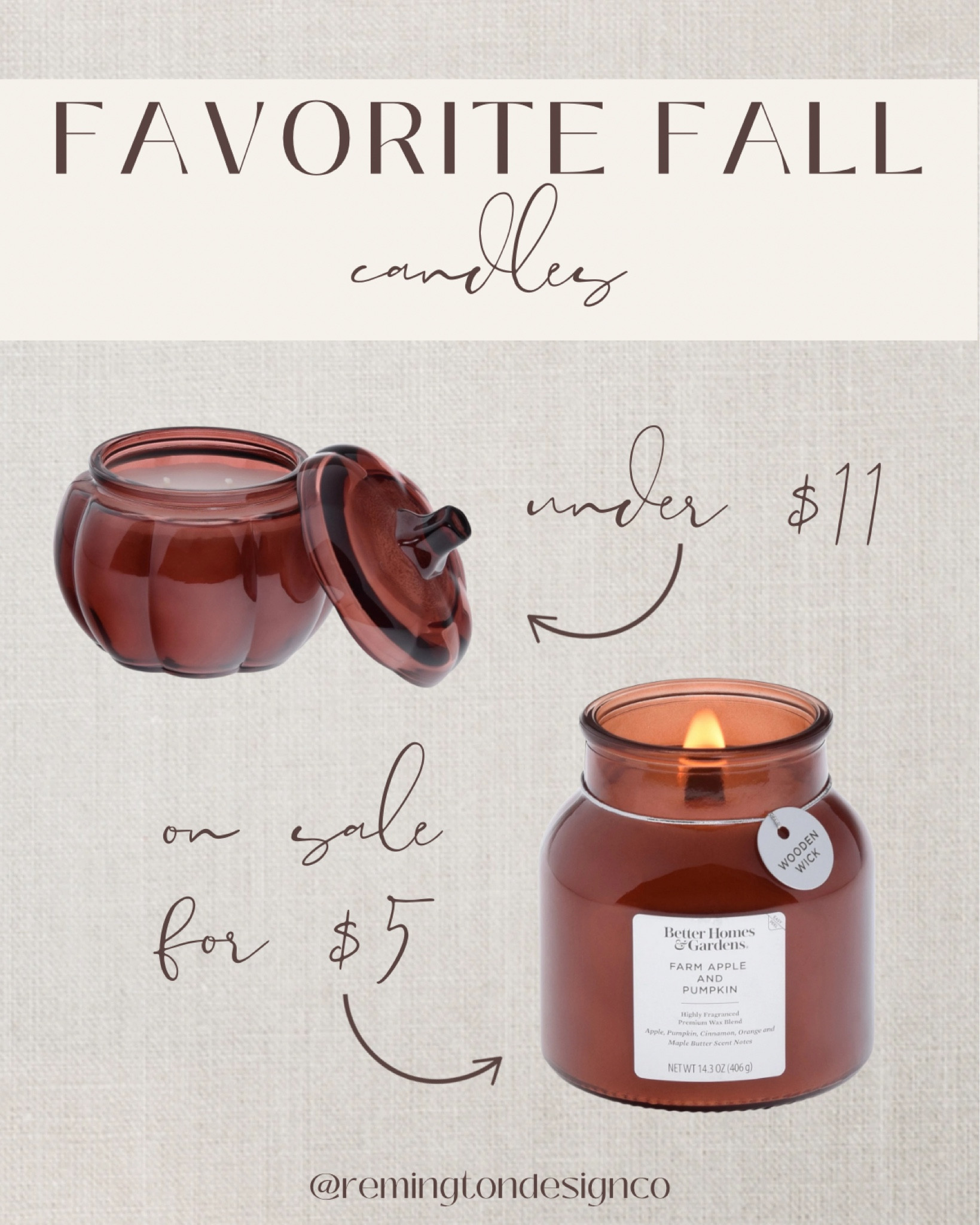 Favorite Fall Candles from Walmart - both under $11! 

#LTKGiftGuide #LTKHoliday #LTKSeasonal
