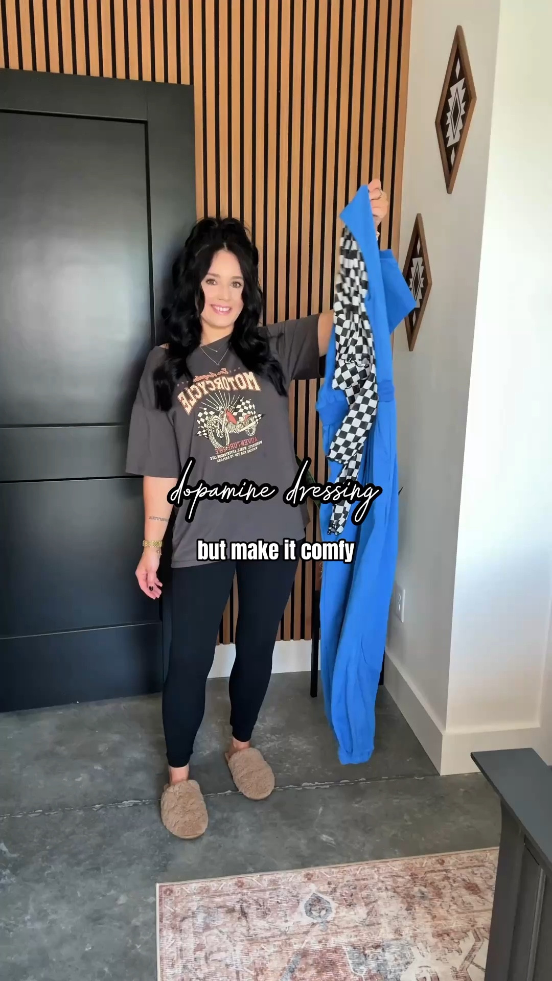 Dopamine Dressing, but make it comfy 🤍🫐🖤

Checkered Top - small
Bralette - medium
Jumpsuit - xs (I sized down one thinking it would run big, but I definitely would've preferred my usual size small!)

Absolutely love this comfy look for fall! 👏🏼 This jumpsuit comes in a ton of colors and is amazing quality! I layered it over this black and white checkered print mesh top to make it a little more fun. Finished the look with my platform checkered vans and my amazon sunglasses! 



#LTKFindsUnder100 #LTKShoeCrush #LTKFindsUnder50