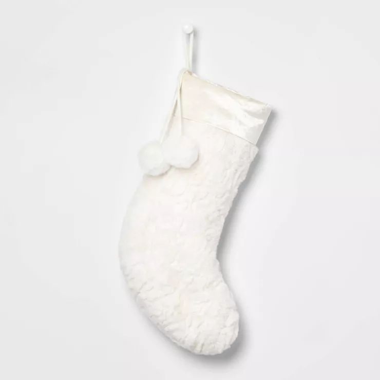 Plush Faux Fur Christmas Stocking with Velvet Cuff - Wondershop™ | Target