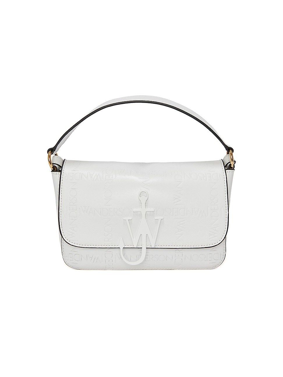 Midi Anchor Monogram Leather Shoulder Bag | Saks Fifth Avenue