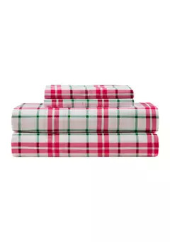 Joyland Red Green Plaid Printed Sheet Set | Belk