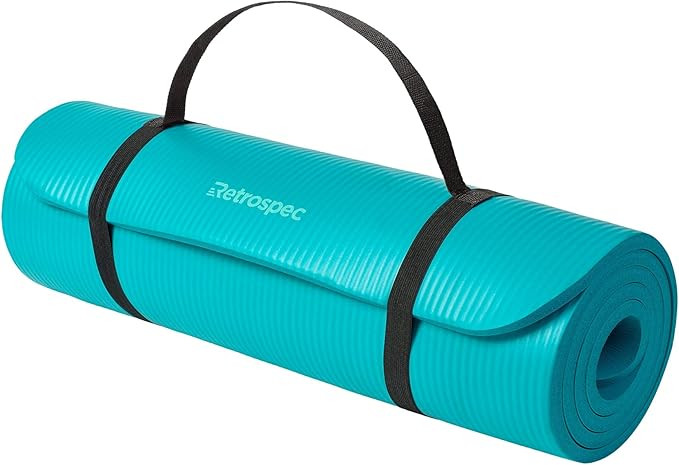Retrospec Solana Yoga Mat 1/2" & 1" Thick w/ Nylon Strap for Men & Women - Non Slip Excercise Mat... | Amazon (US)