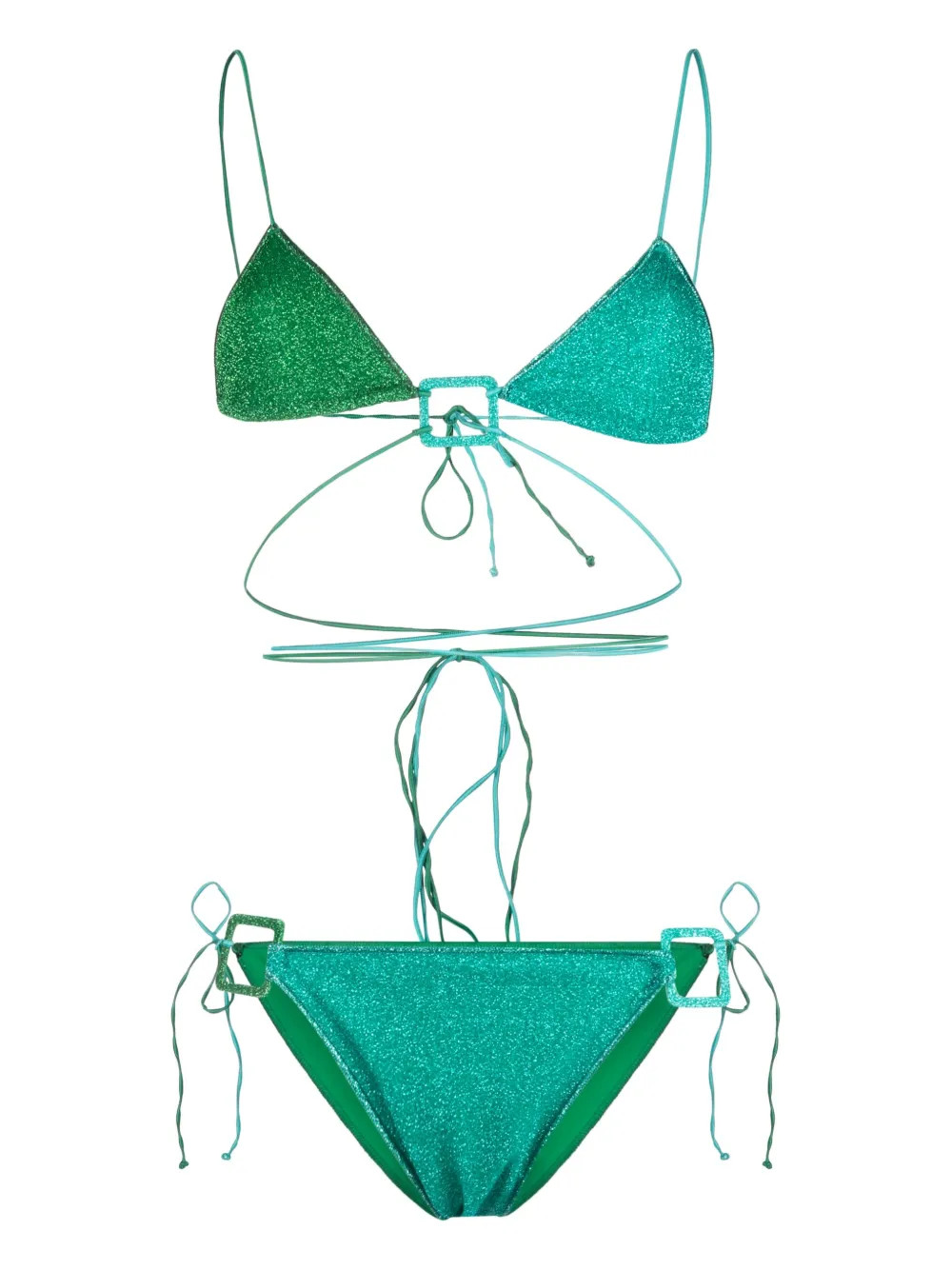 Oséree Lumière Flirty Reversible Bikini Set - Farfetch | Farfetch Global