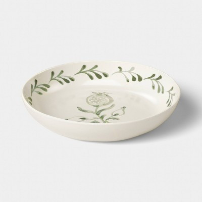38.9 fl oz Stoneware Aralia Soup Bowl Hand Painted Green - Threshold™ | Target