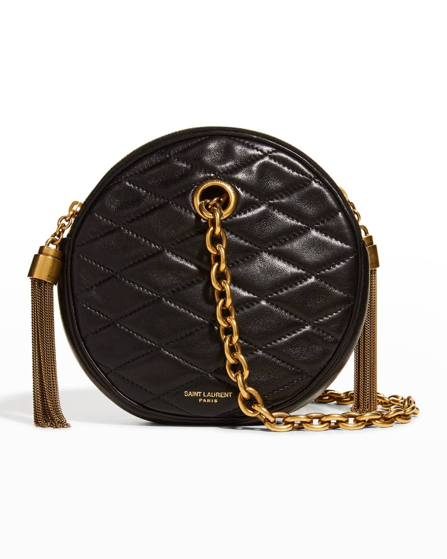 Saint Laurent Le Maillon Round Tassel Chain Crossbody Bag | Neiman Marcus