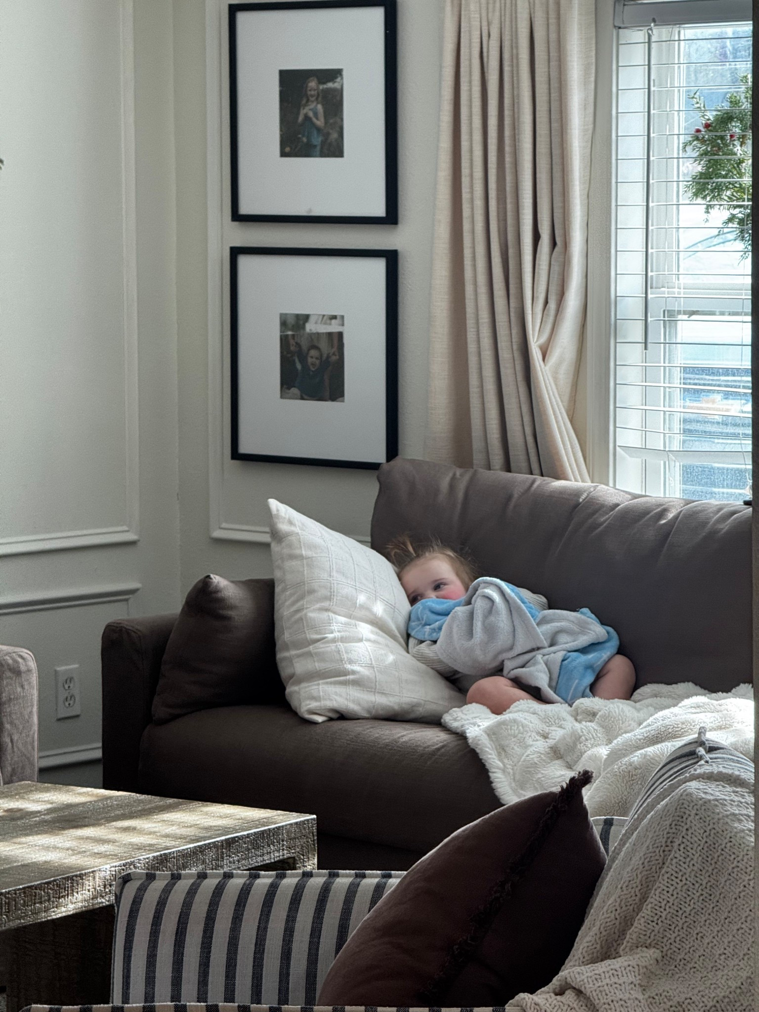 Coziest couch with a completely removable slipcover!!