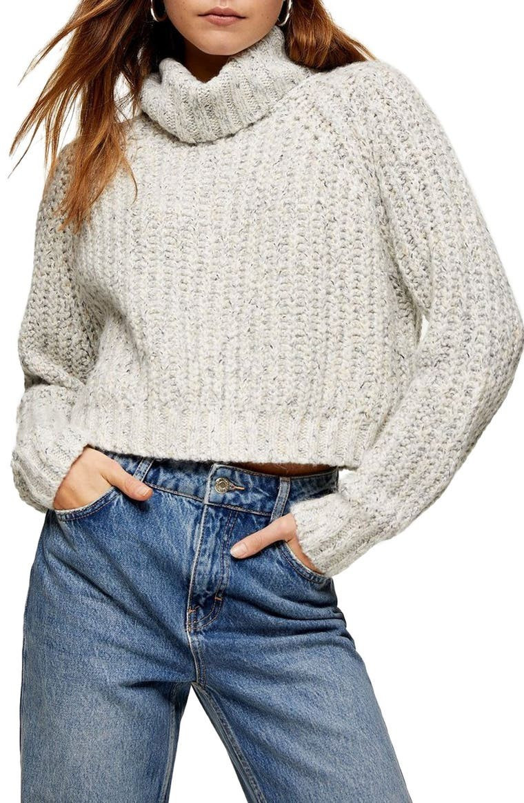 Neppy Cropped Cowl Neck Sweater | Nordstrom